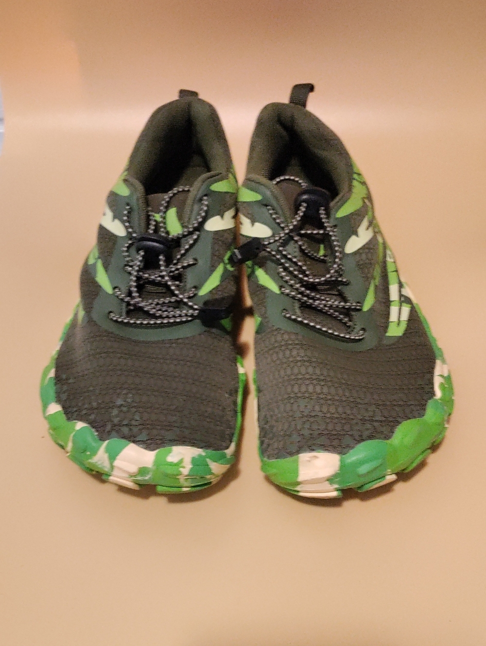 Men's Athletic Trainer Water Shoe in Dark Green with Green Camo Accents